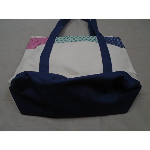 Vineyard Vines U.S. Navy Midshipmen Canvas Classic Tote Bag Ram Mascot Football - Picture 12 of 12